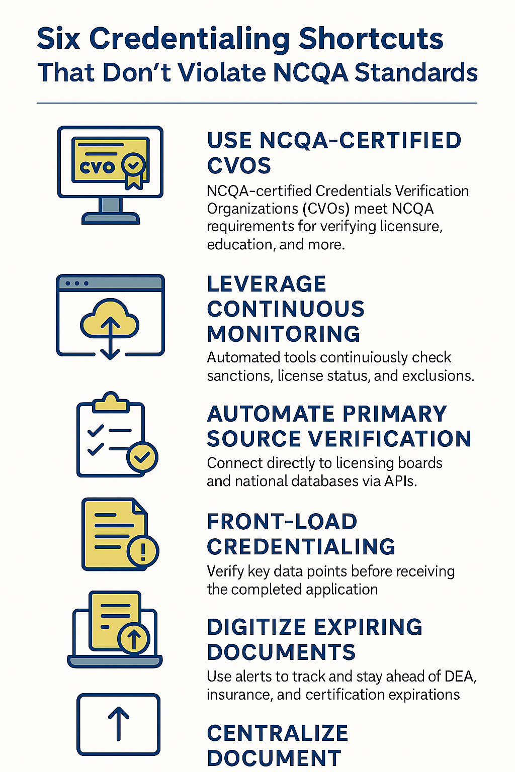 6 Credentialing Shortcuts That Don’t Violate NCQA Standards